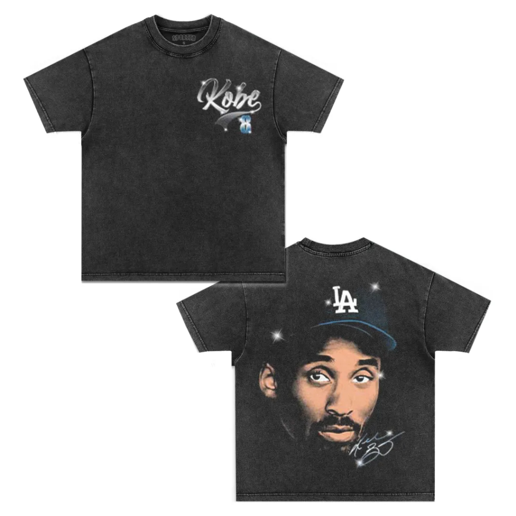 Camiseta T-shirt Básica e Oversized Estonada Vintage Algodão Basquete Hornets Game Kobe Time Y2K