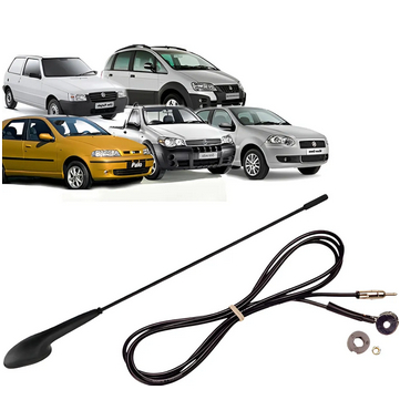 ANTENA TETO DIANTEIRA TODA LINHA FIAT Palio Uno Mobi Strada Doblo Marea PRETO