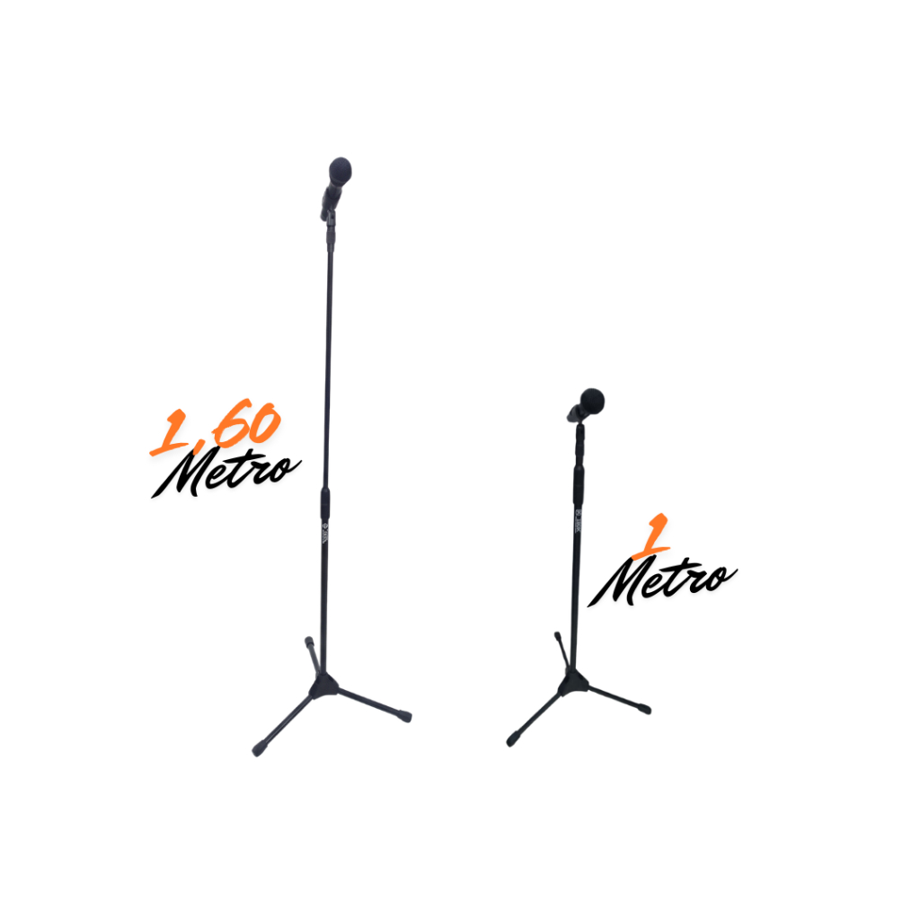 Pedestal de Microfone Clean Reto com Regulagem de altura de 1m a 1,60m — imagem 2 de 2