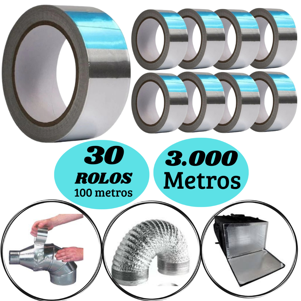 30 FITA ALUMINIZADA 3.000 METROS, AR CONDICIONADO, CAIXA DE ISOPOR, MANTA TERMICA, LINHA PREMIUN