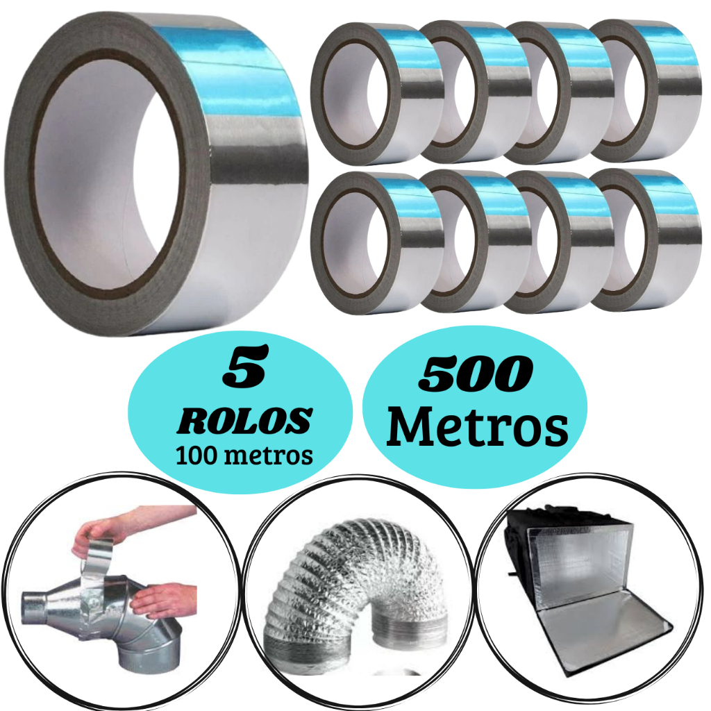 5 FITA ALUMINIZADA 500 METROS, AR CONDICIONADO, CAIXA DE ISOPOR, MANTA TERMICA, LINHA PREMIUN