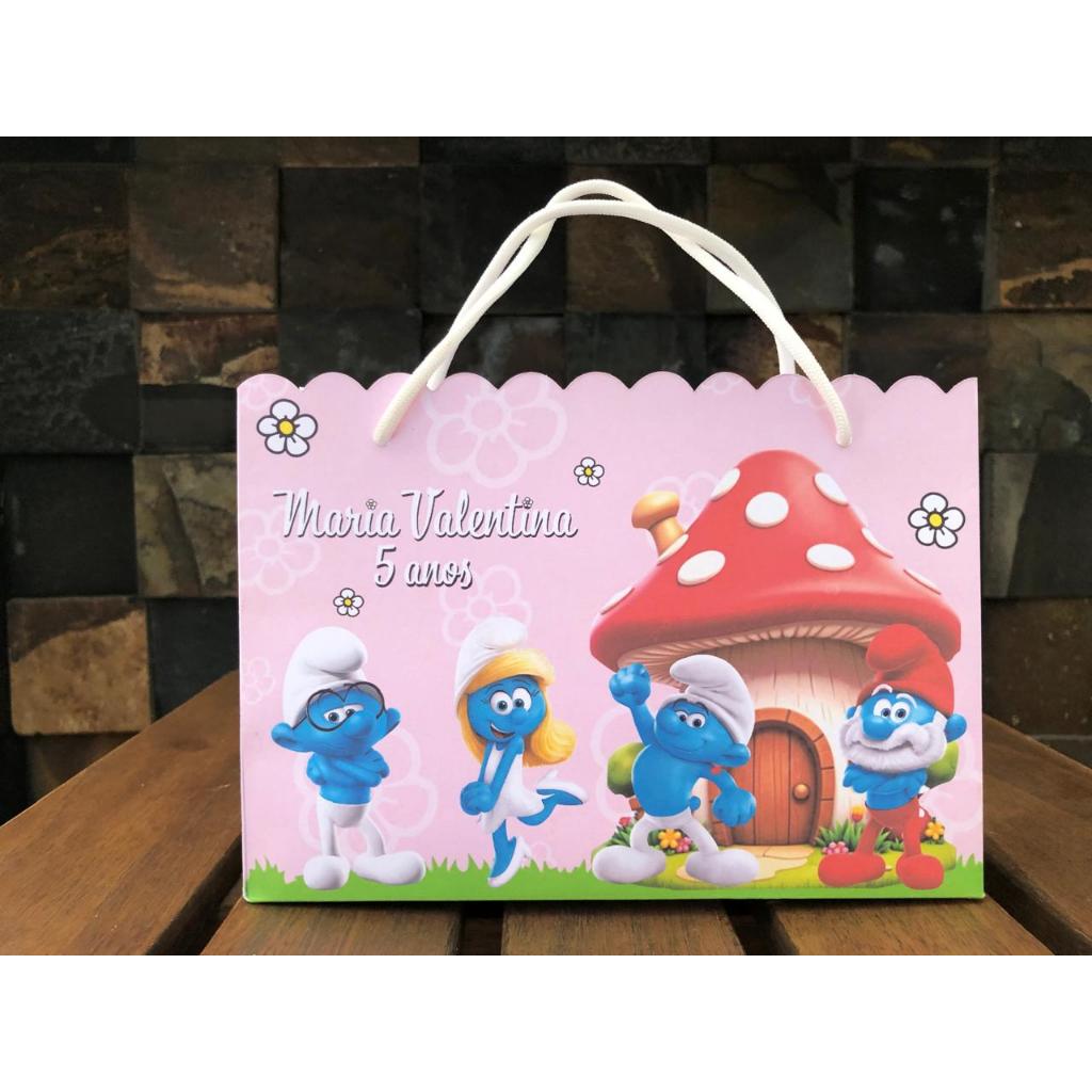SACOLINHA SMURFS MENINA | SACOLINHA SMURFS MENINO | LEMBRANCINHA SMURFS | FESTA DE ANIVERSARIO SMURFS