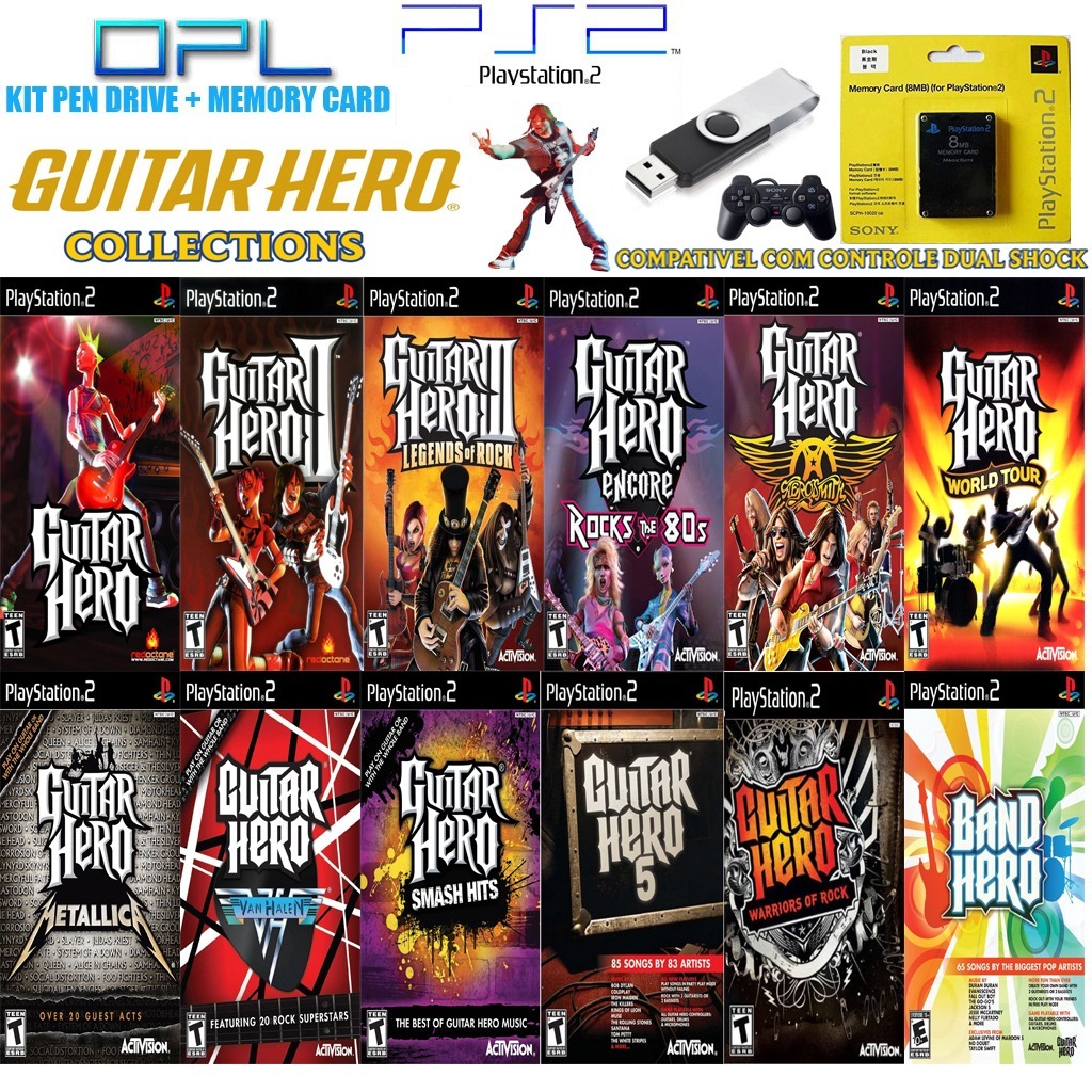 GUITAR HERO COLLECTIONS - FULL PACK - (OPL) PS 2