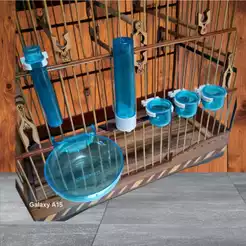 Kit Coleiro Italiano Azul 6 Peças
