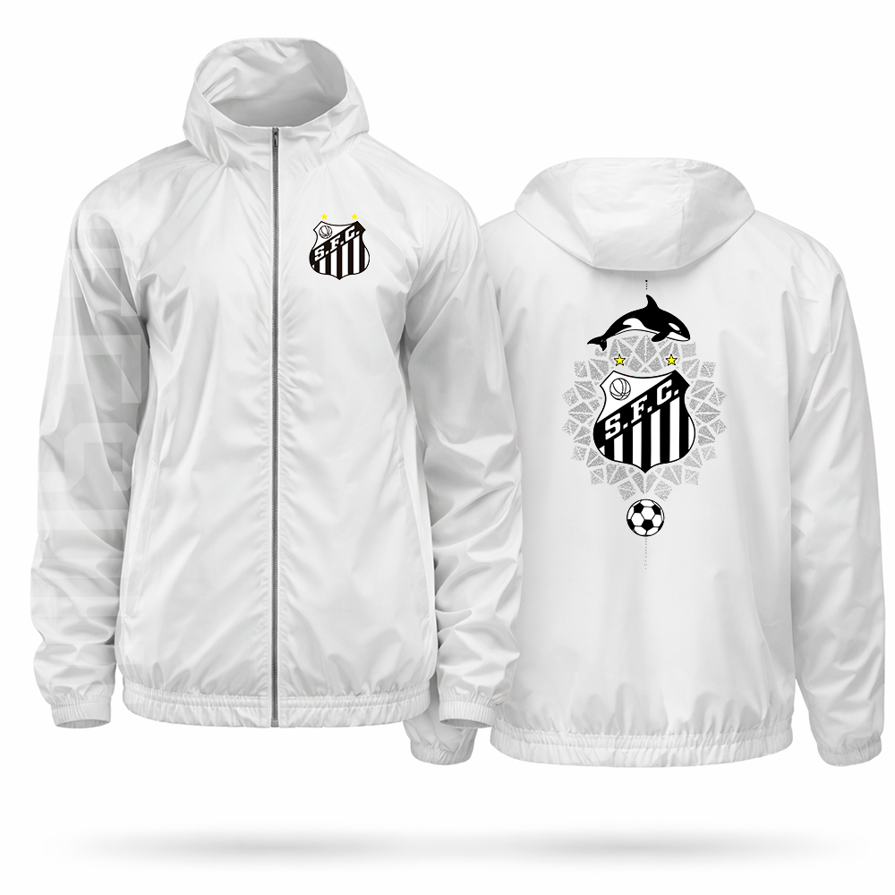Jaqueta Corta Vento Impermeável Masculina Santos Nj academia gym corrida esportes fitness luta unissex