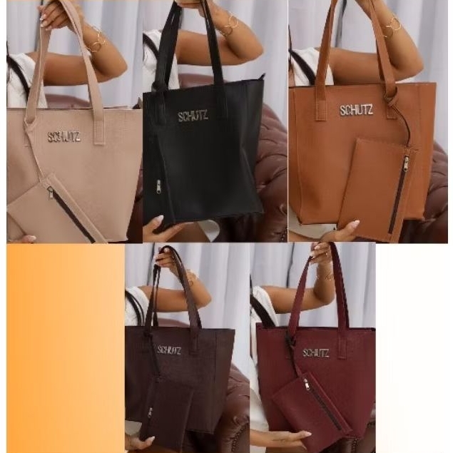 Bolsa Feminina Kit Sacola Estilo Schutz Elegante e Charmosa