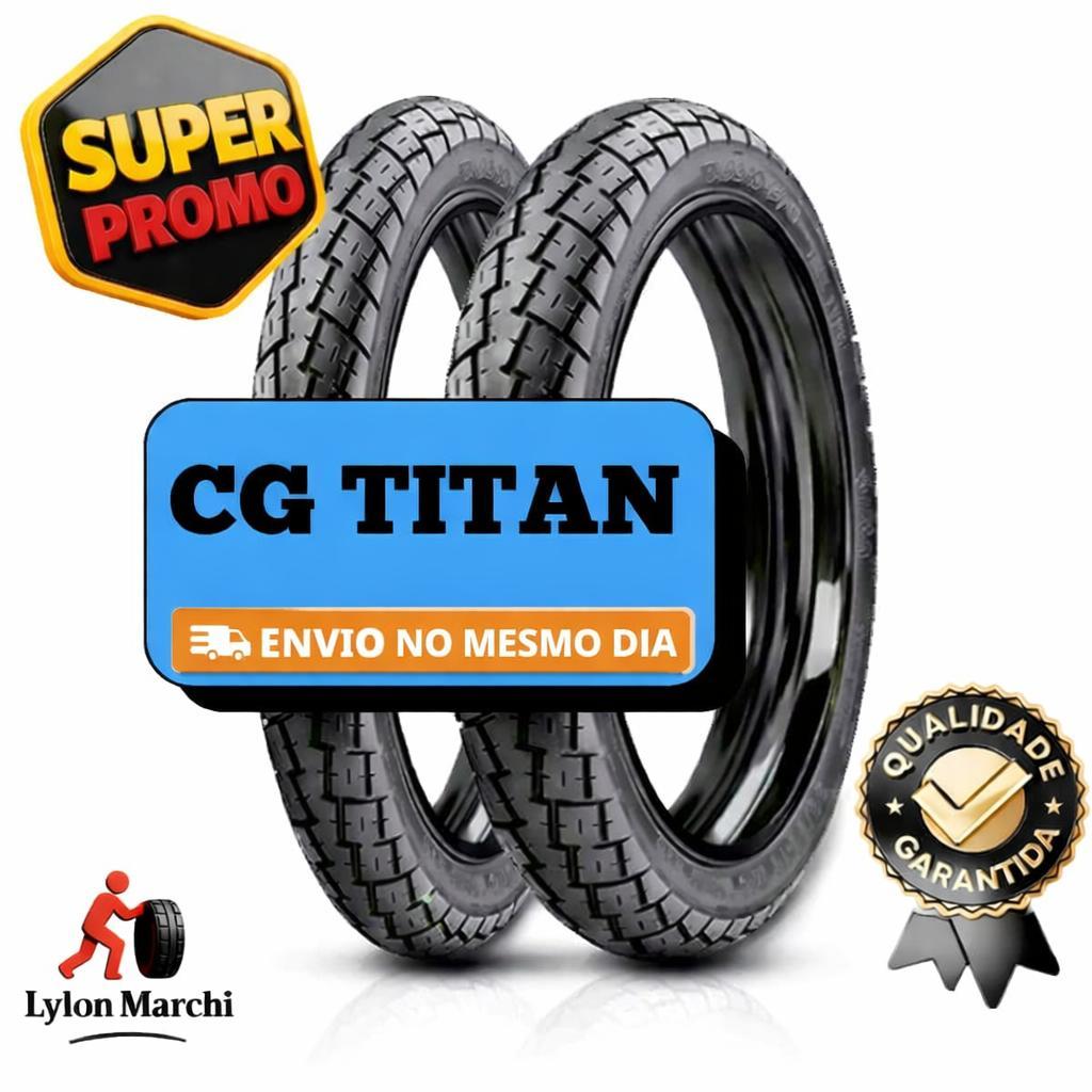 Pneu Titan Cg *Uso Com E Sem Câmera* 90/90-18 + 2.75-18 Milenio Tyre Ybr Titan Cg 125 150 160