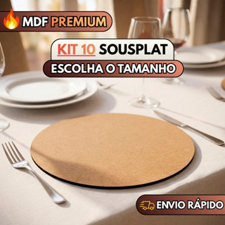 Kit 10 Sousplat Supla Mesa Posta Jogo Americano Artesanato Vários Tamanhos Mdf Cru 3mm Decorativo em Oferta na Shopee
