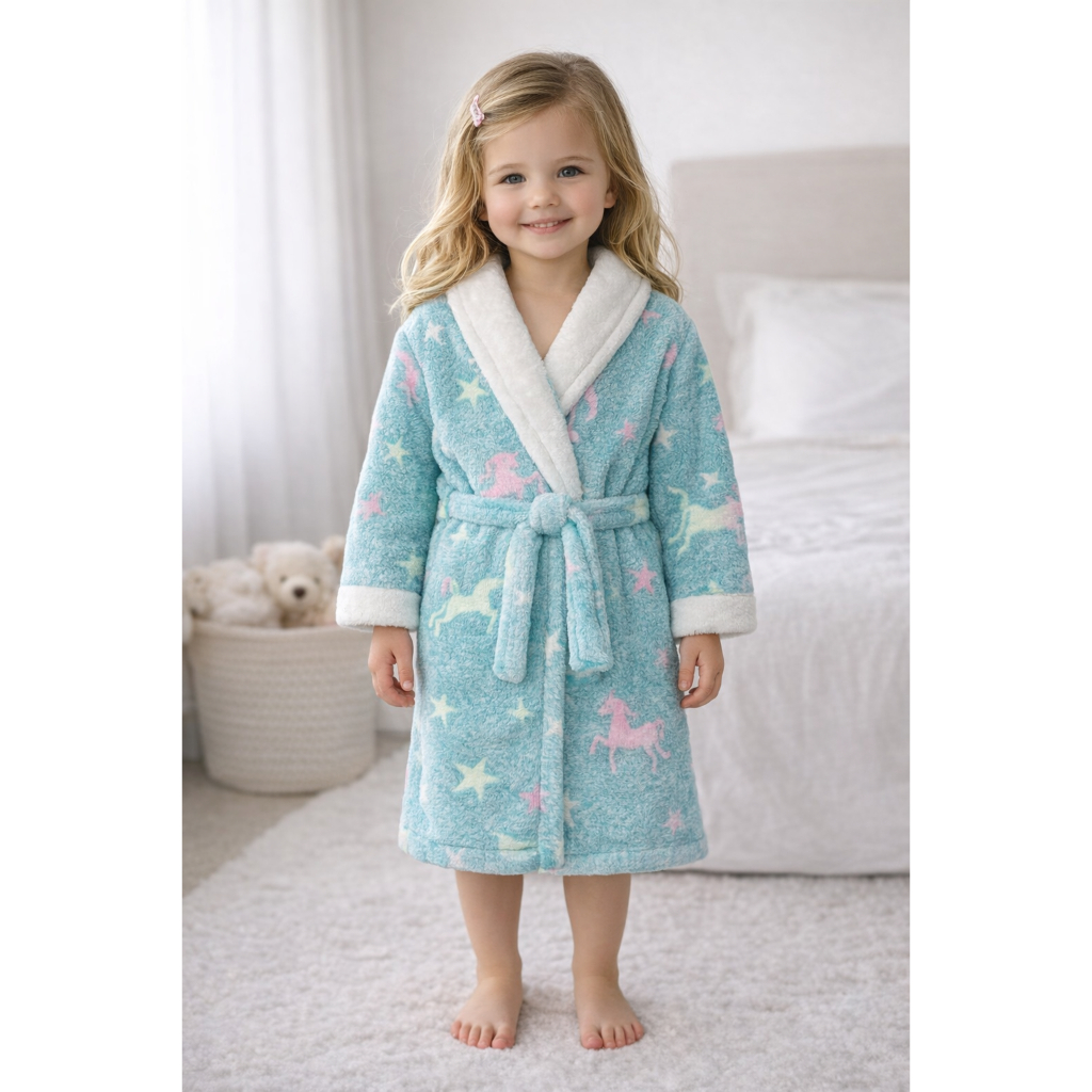 Roupão Infantil Brilha No Escuro Microfibra Masculino Feminino