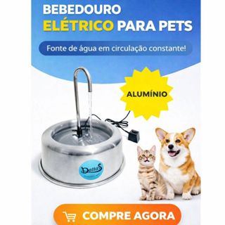 Bebedouro para gatos premium de aluminio. em Oferta na Shopee