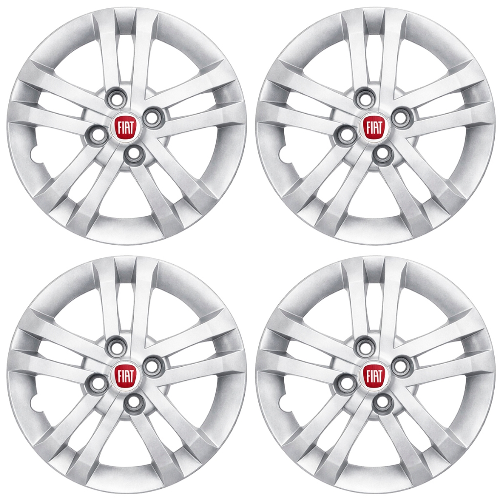 Jogo 4 Calota Aro 14 Fiat Argo 2017 2018 2019 2020 2020 2021 2022 2023 2024 C/ Emblema em Oferta na Shopee