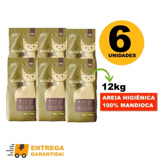 Areia de Gato MandioCat Biodegradável higiênica natural 100% Mandioca-Envio Rápido em Oferta na Shopee