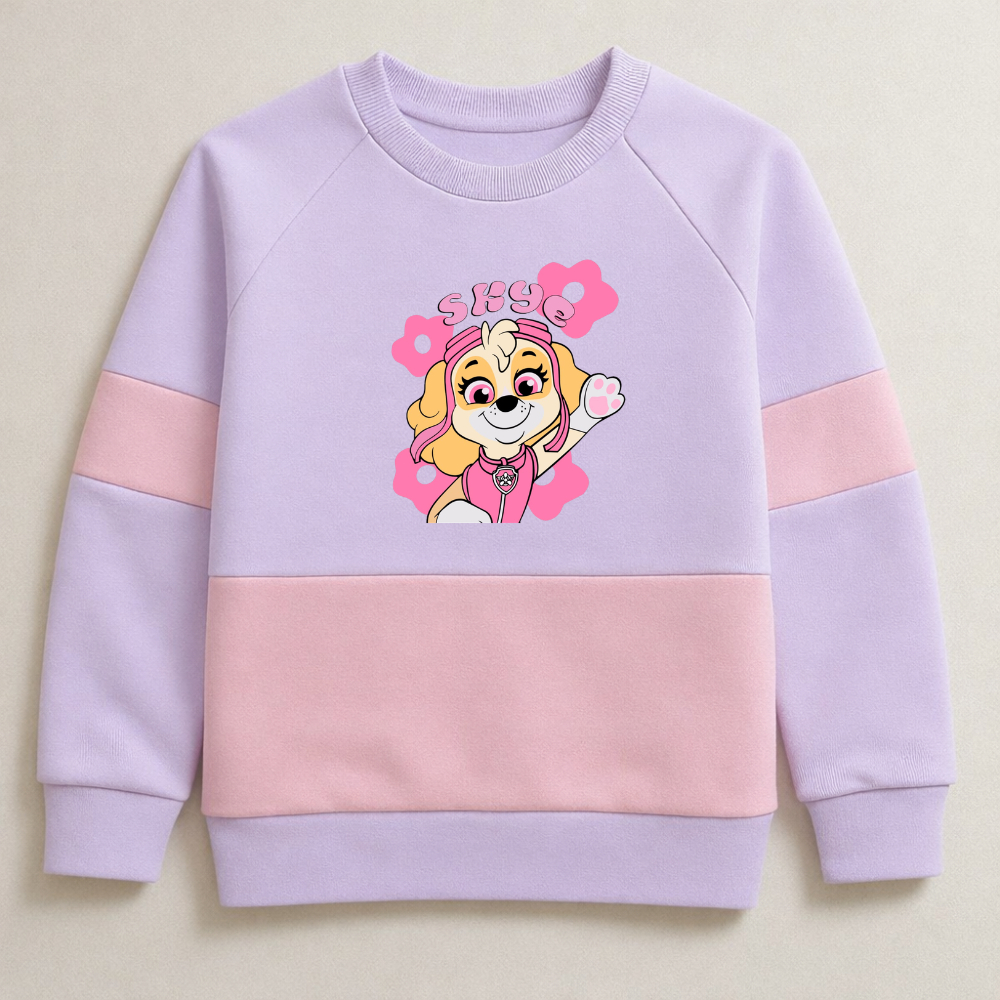 Moletom Casaco Infantil Menina Skye Patrulha Canina Flanelado Inverno