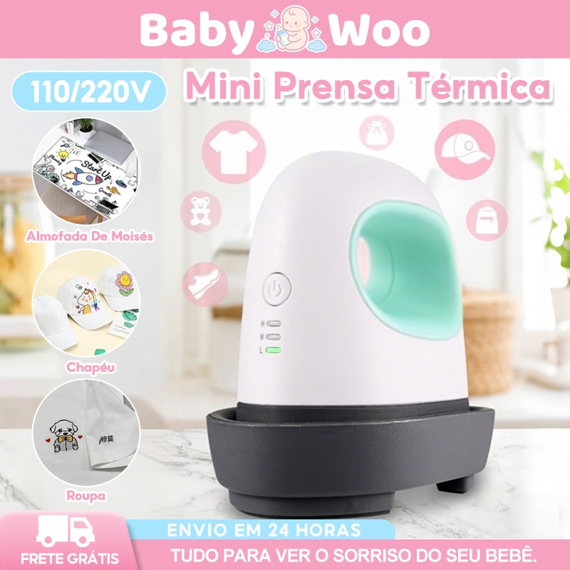 Mini Prensa Térmica Portátil Simples Máquina De Engomar Para Sacos De Roupas DIY Para Impressão De Camisetas Verde