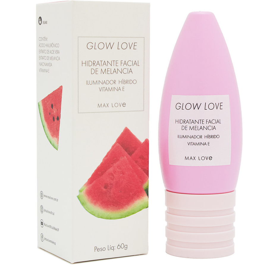 Hidratante Facial Glow Love Melancia Max Love | Hidratação, Maciez e Luminosidade para a Pele