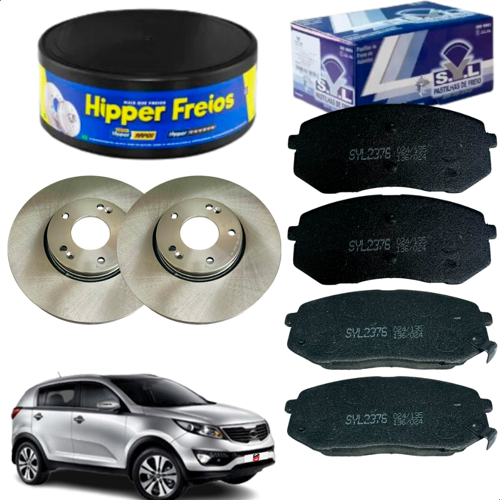 Discos+pastilhas Freio Dianteira Sportage 11/16 Ix35 10/