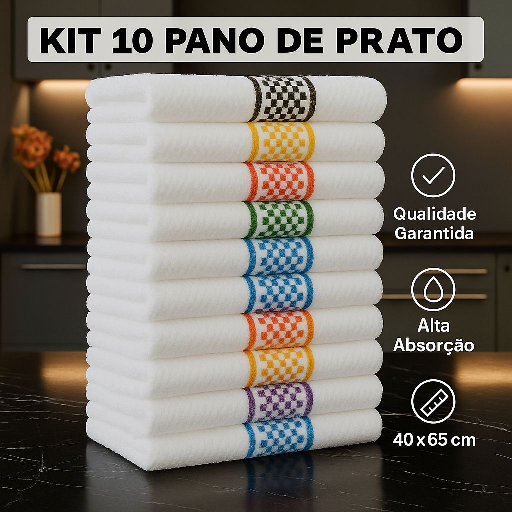 Kit 10 Pano De Copa Atoalhado Luma Jacquard 40x65Cm Cozinha Sortidos em Oferta na Shopee