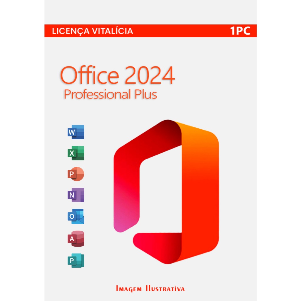 Microsoft Office Professional Plus 2024 | Cartão de ativação | 1PC | 2016 - 2019 - 2021 - 2024