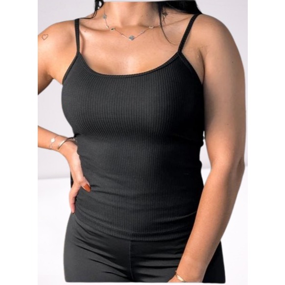 Blusa Feminina Regatinha Canelada Blusinhas De Alcinha Moda Feminina