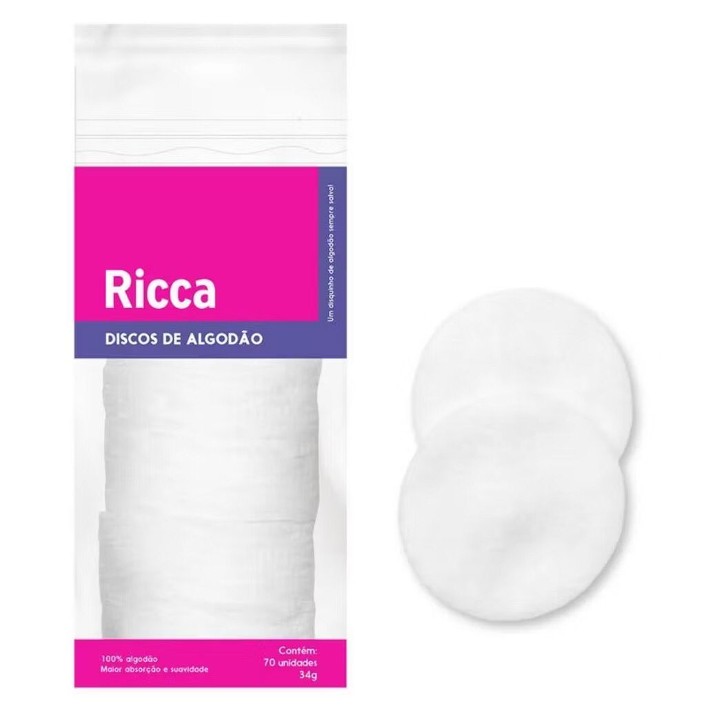 Kit 3 Discos Algodão Puro Ricca