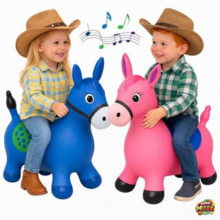 Cavalinho Upa Upa Inflável com Som e Luz Até 54kg Vinil Atóxico Resistente em Oferta na Shopee