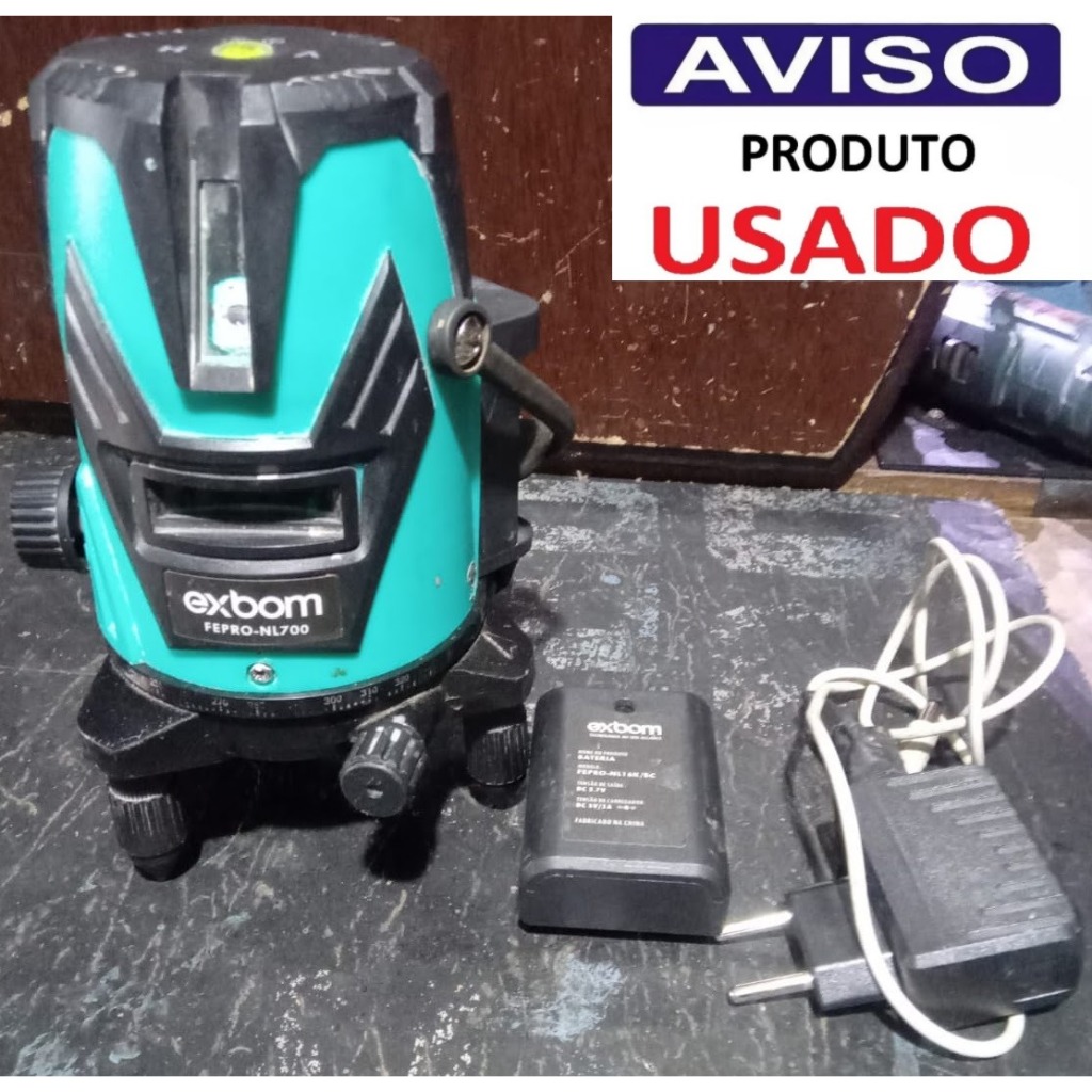 Nível Laser USADO E NÃO ESTÁ FUNCIONANDO - Trena De Linhas Digital Cruz Distância 40m.