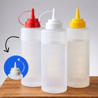 Kit 2 e 3 Bisnagas 1L Grande para Molhos Profissional Bisnagão Confeitaria em Oferta na Shopee