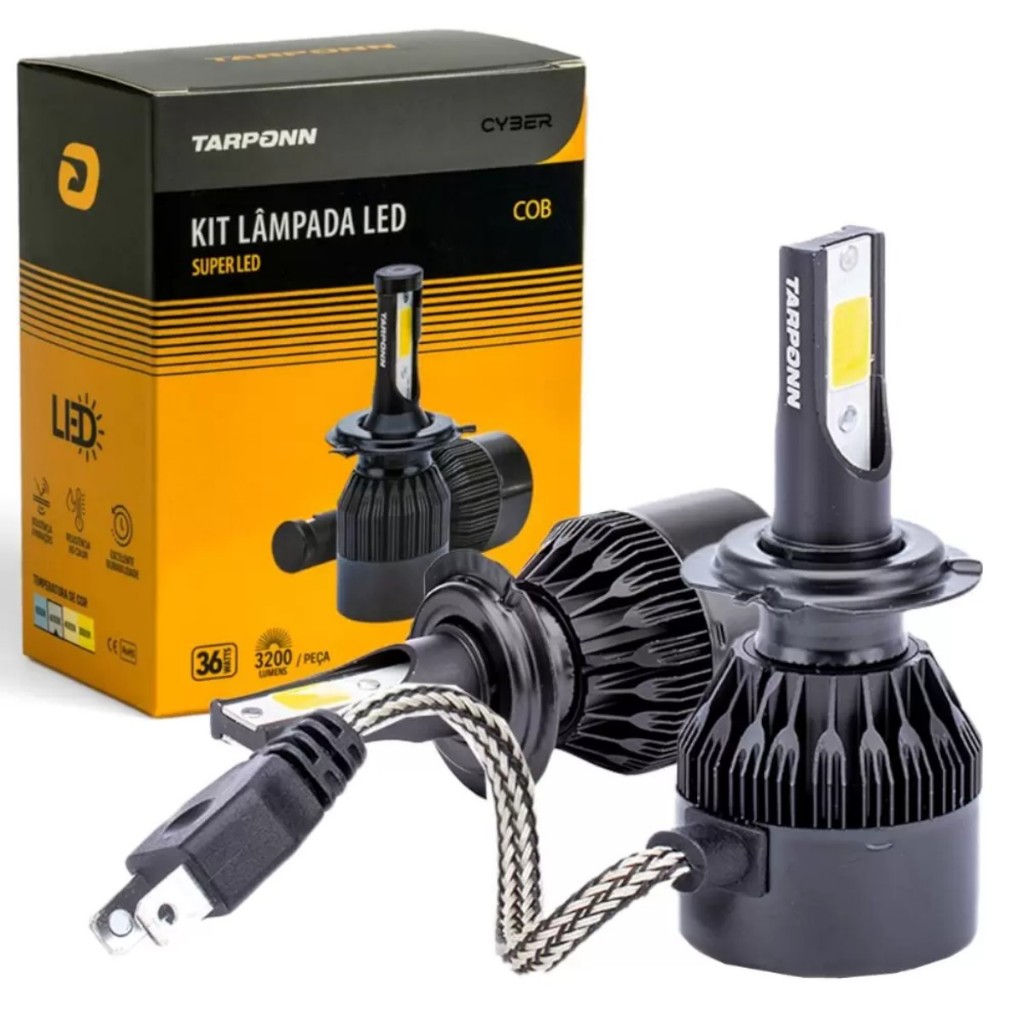 Kit Super Led Cyber H7 36w 3200lm 6000k Tarpon C.tp-6114