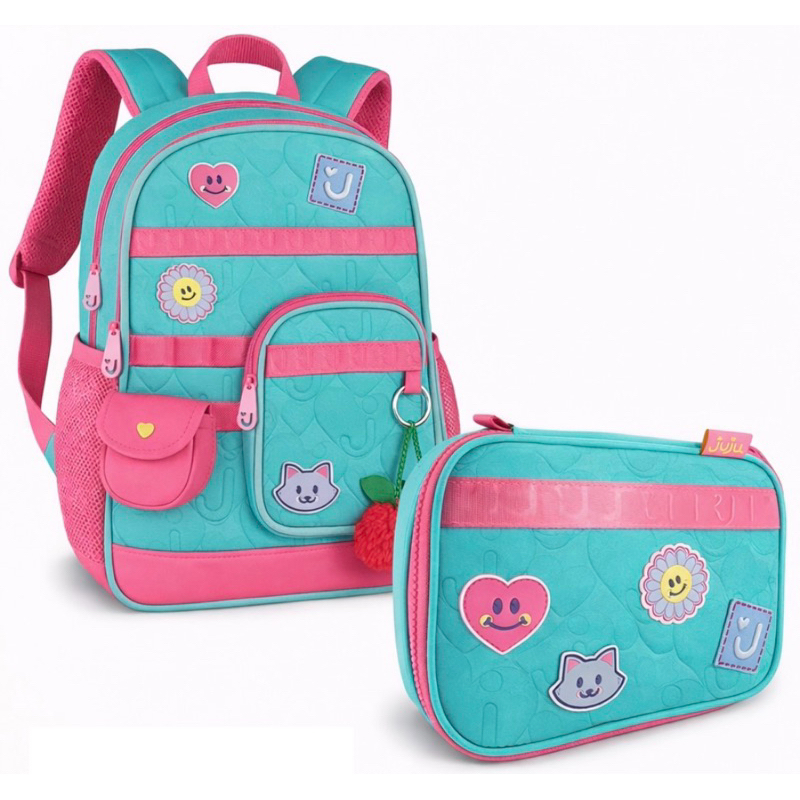 Estojo Box / Mochila Carrinho Juju Teofilo Bolsa Escolar Infantil Meninas - Clio Style