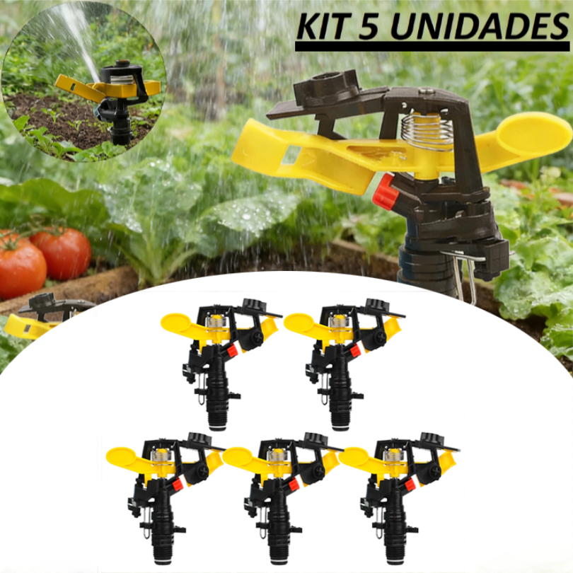 Kit 5 Irrigador Setorial Espiga Aspersor Jardim 1/2 Irrigação Oferta para Jardim