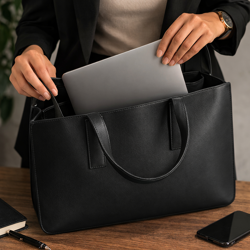 Bolsa Case para Notebook Executiva Feminina Grande – Bolsa para Laptop, Trabalho, Escritório, Faculdade, Resistente e El