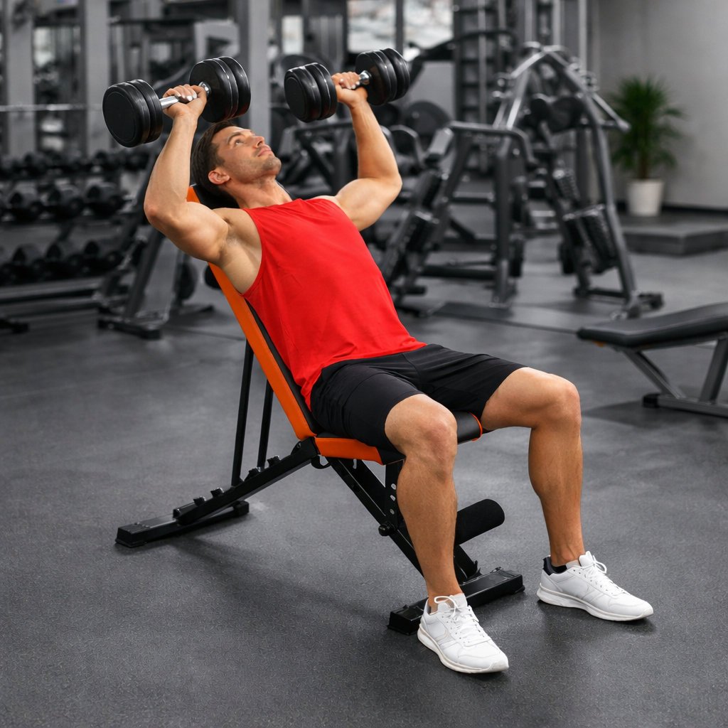 Banco Supino Para Musculação Regulável 7 Posiçoes Dobrável Reto Declinado Inclinado Reclinável Livre