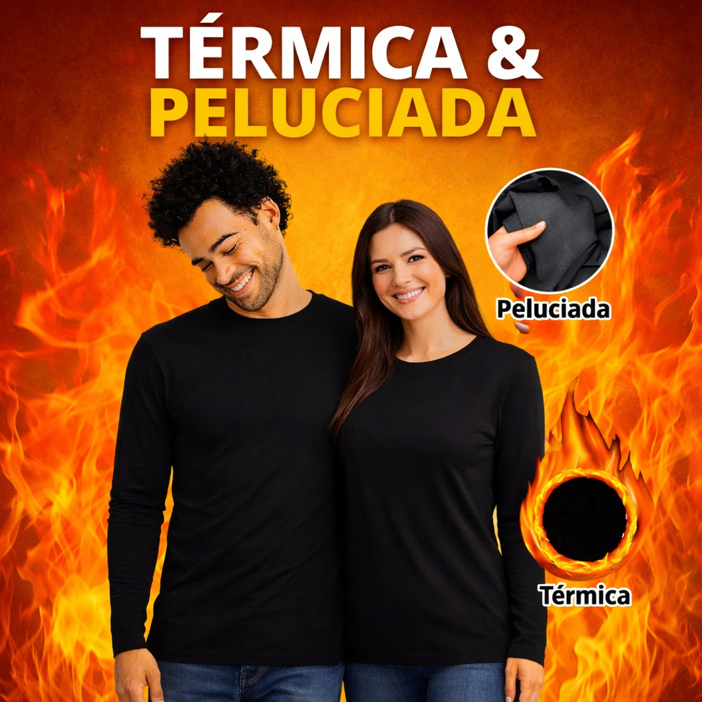 Camiseta Térmica Unissex Slim Fitness Manga Longa Peluciada Proteção em Oferta na Shopee