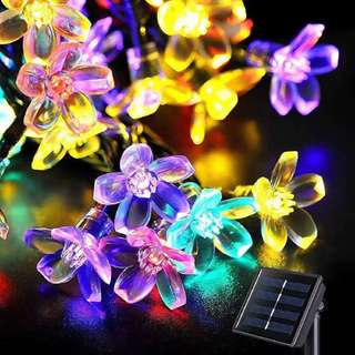 Luminária Solar Flor LED para Jardim Decoração Externa Luz Solar para Quintal