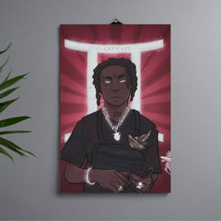 Quadro Decorativo Yunk Vino A4 em MDF 3mm com Fita 3M | Placa Decorativa Trap Rap Nacional