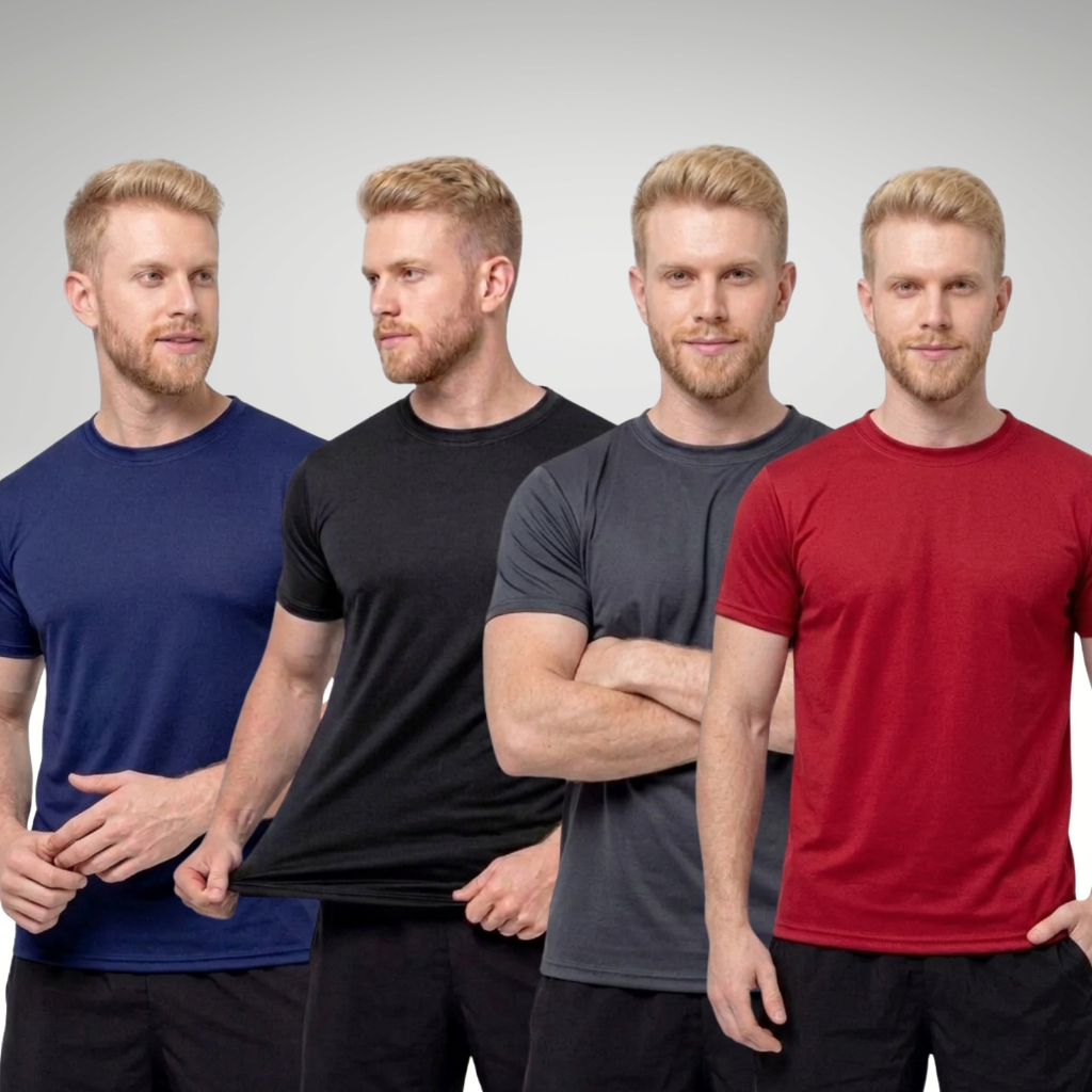Kit 3 Camisetas Masculina Dry Fit Proteção Térmica Anti Odor Secagem Rapida Academia Treino
