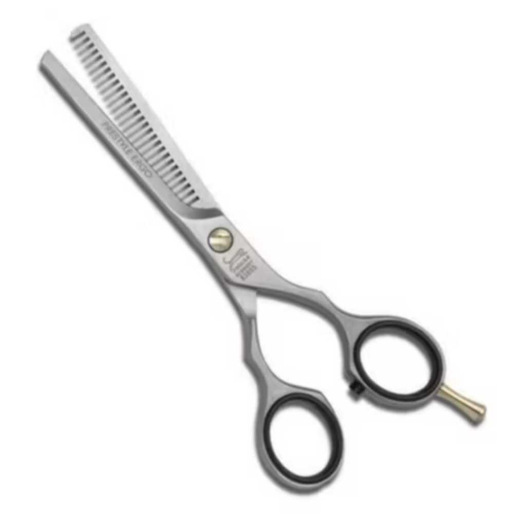Tesoura Jaguar de corte Desbaste Profissional Cinza 6.5 e 7 polegadas Corte Barbeiro Cabeleireiro