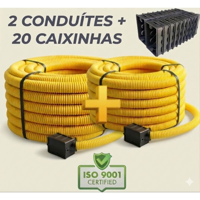 Kit conduite corrugado + Caixinha Preta canduite reforçado