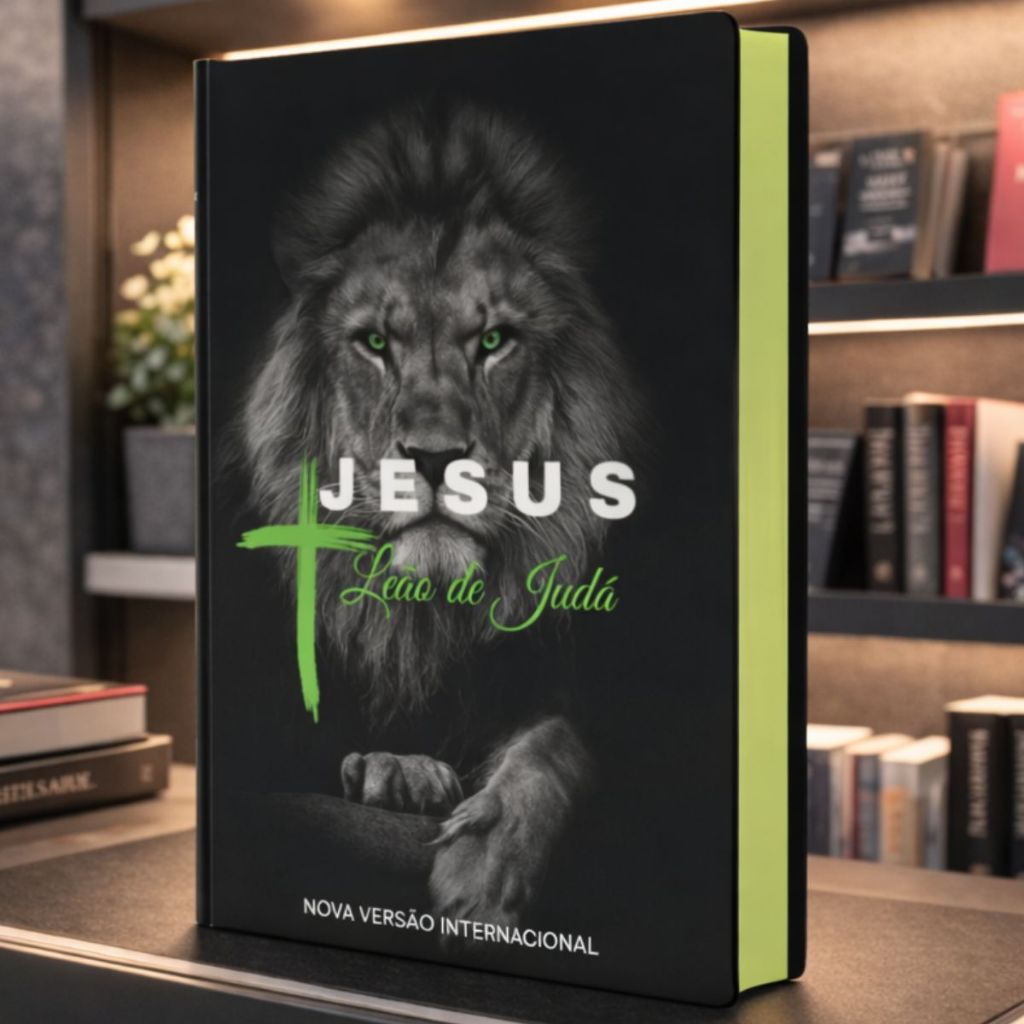 Biblia Sagrada NVI - Letra Maior - Leão Judá - Capa Dura
