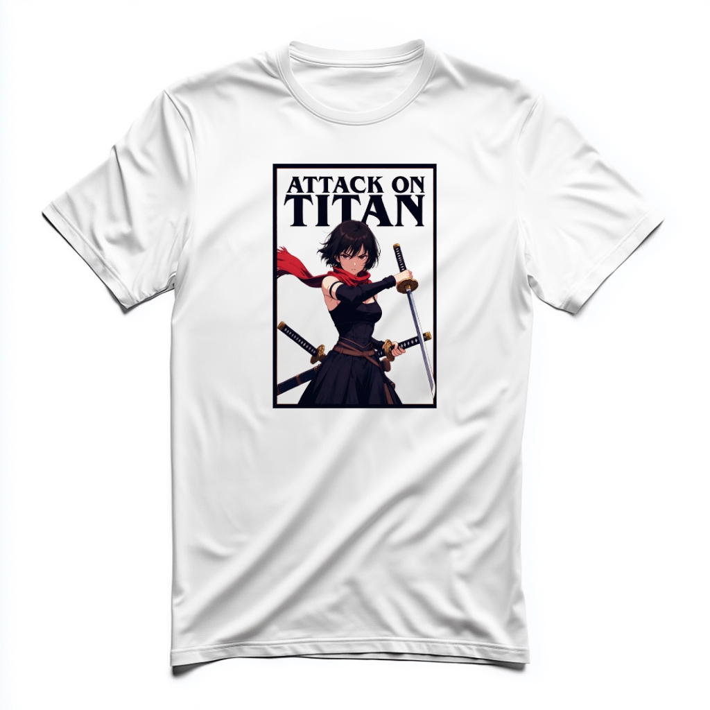 Camiseta Attack on Titan Mikasa Ackerman Eren Mikasa Levi Anime Geek Otaku