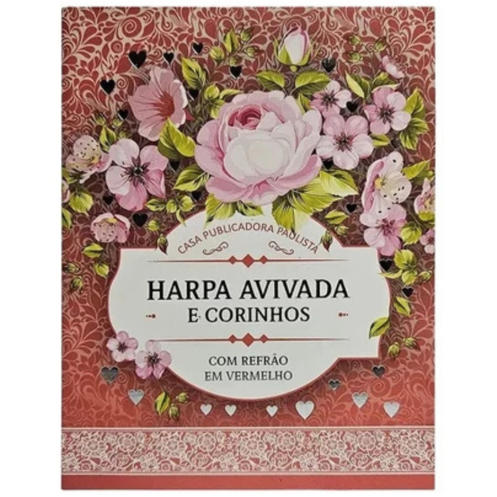 KIT COM 4 Harpa Avivada Pequena Letra Média Brochura | Floral Rosa em Oferta na Shopee