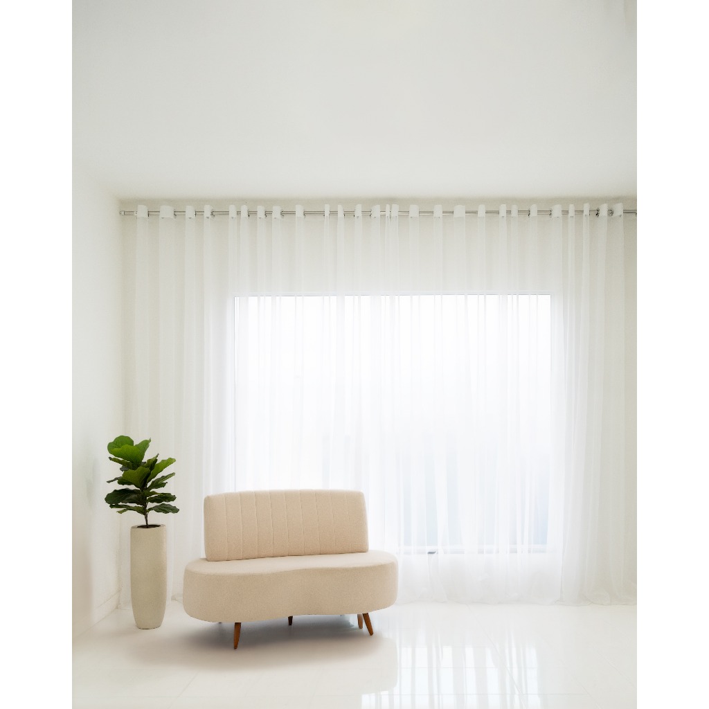 Cortinas MYA em Voal 3 X 2,50 - Promoção Imperdível - Branca