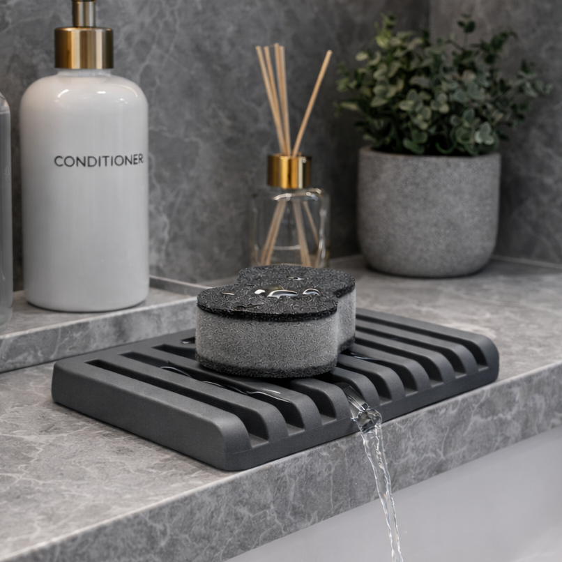 Escorredor Esponja Sabonete C/ Canal de Drenagem – Mantém Seco, Evita Resíduo e Oferece Mais Higiene em Oferta na Shopee