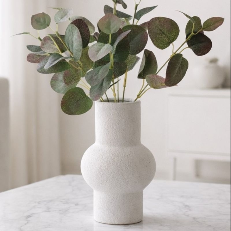 Vaso Decorativo Importado Branco Fosco Cerâmica | Decoração Minimalista