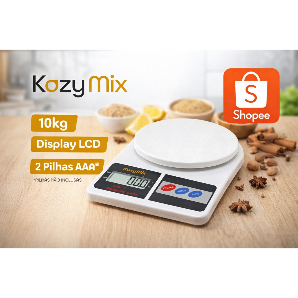 BALANÇA DIGITAL DE PRECISÃO DE 1G A 10KG, ORIGINAL! FUNÇÃO TARA, VISOR LCD, COMPACTA, LEVE, PROFISS