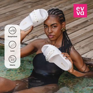 Chinelo Slide com corrente Nuvem Leve Macio Confortável 100% em EVA em Oferta na Shopee