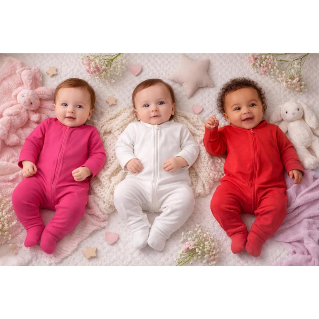 Kit Com Tres Macacao Menina