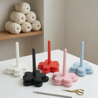 Suporte de Linha Giratório para Crochê e Tricô Desmontável Flor Porta Novelo Sem Embolar Artesanato em Oferta na Shopee