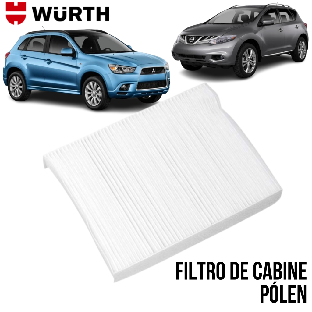 Wurth Filtro Cabine Pólen Murano 2005+ ASX 2010+ Outlander 2005+ 0764210032
