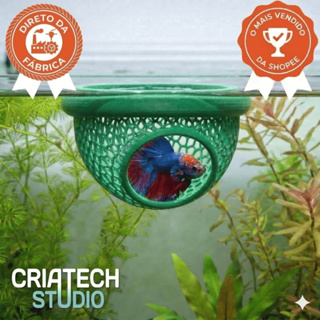 Esconderijo Flutuante para Peixes Betta Toca para Aquário Cama Folha Descanso Aquarismo Decoração em Oferta na Shopee